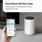 TP-Link Deco XE70 Pro AXE4900 Tri-Band WiFi 6E Mesh WiFi System - 2.5G WAN/LAN Ports  4.9 Gbps Wi-Fi 7 200 Sq. Ft Coverage  Connect up to 200 Devices  6 GHz Band  3-Pack