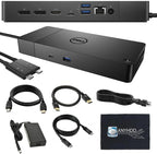WD19DCS Dell Docking Station Dual Monitor - 4K Display  1 Year Warranty  USB-C Performance Dock with 240W Adapter  Anyhdd HDMI  DisplayPort  USB-C Cables & Cloth (New)