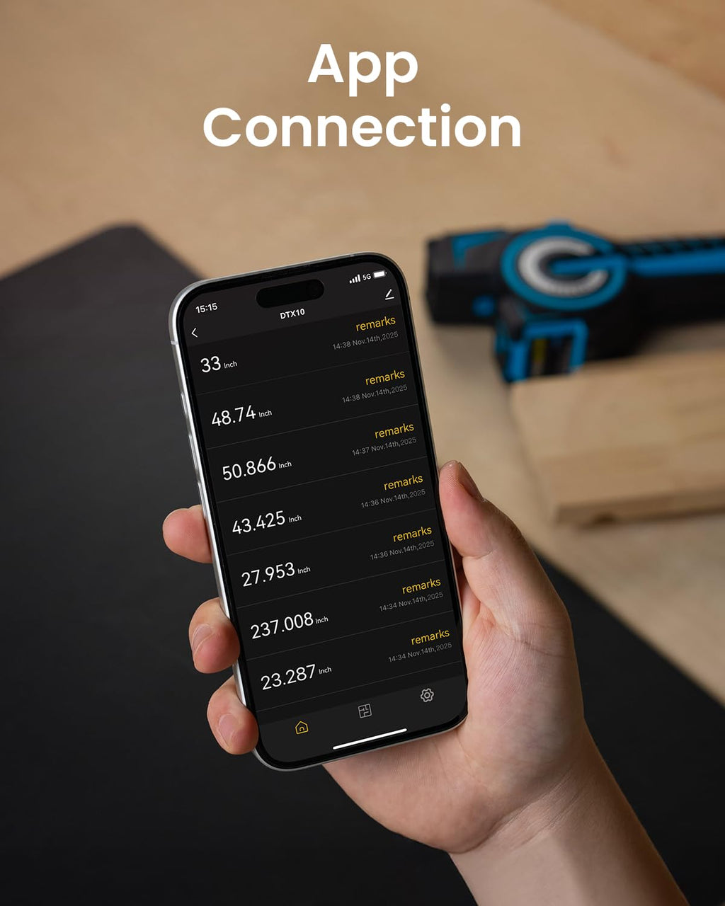 ACEGMET DTX10 digital Laser Tape Measure with Green Alignment Laser, 330Ft Laser Range & 12Ft Steel Tape, High Precision USB-C Rechargeable Smart APP Sync, Measuring Tool for Renovation & Construction