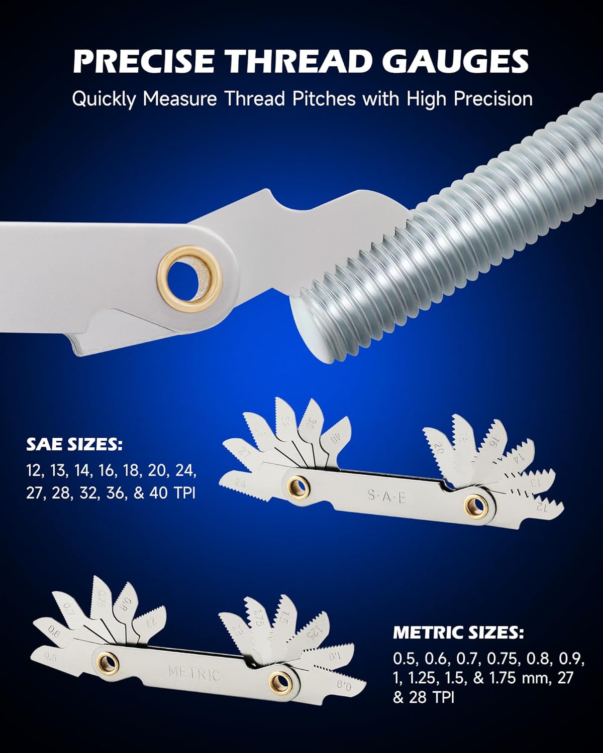 Orion Motor Tech 87pc Tap and Die Set, SAE and Metric Threading Tool Kit for Coarse & Fine Internal and External Threads, Complete Threading and Rethreading Tool Kit with Accessories and Storage Case