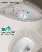 EPLO Smart Toilet Bidet,Auto Open Close,Foam Shiled,1000 Gram MaP Flush Score,Men's Auto Urinal Flush,Moving Dryer,ADA Comfort Chair Height,Heated Seat,Elongated Toilet with Tank Built in E18MAX