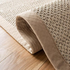 SAFAVIEH Area Rug 9x12 - Natural Fiber Collection - Large - Marble & Linen Color, Sisal, Woven Design with Border (NF143B)