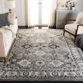 SAFAVIEH Area Rug 8x10 - Vintage Hamadan Collection - Large - Grey & Black, Traditional Persian Design, Non-Shedding & Easy to Clean, Ideal for Living Room, Bedroom, Dining Space (VTH214K)