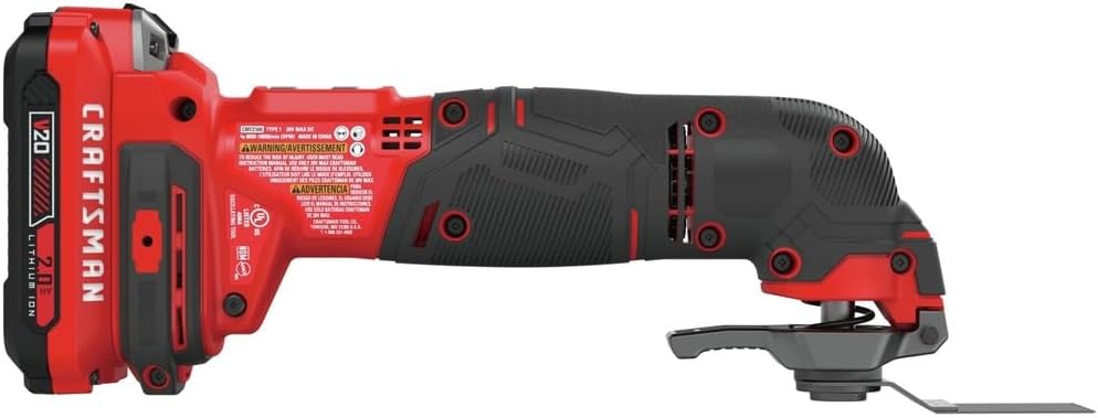 CRAFTSMAN CMCE501D1R V20 Lithium-Ion Cordless Oscillating Tool Kit (2 Ah) (Renewed)