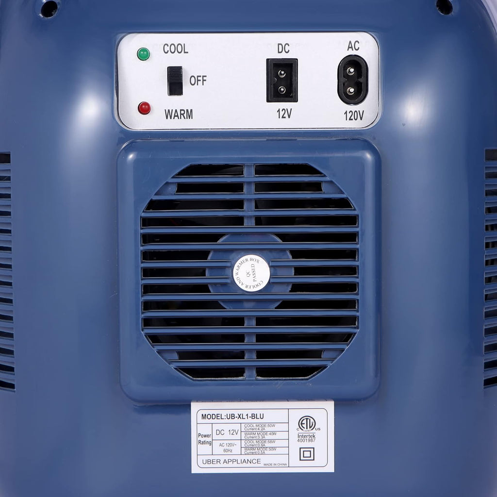 Uber Appliance UB-XL1 Uber Chill 12 Can Retro Personal Mini Fridge (Navy Blue)