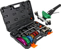 CARVALAX Pipe Tube Bender Set, for 1/4” to 7/8” O.D, 90° Ratcheting Tubing Bender Kit with Reverse Bending Adapters and 7 Multi-Color Aluminum Heads, for HVAC Air Condition Heating Repair