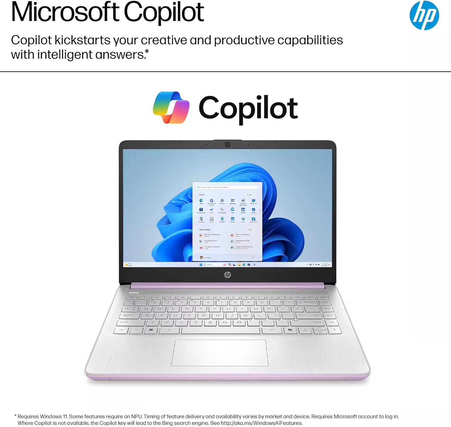 HP 14" Laptop Computer 2025-2026 Business Student  Copilot AI  Lifetime Office  4-Core Intel CPU  16GB RAM  628GB Storage (128GB UFS+500GB Ext)  Wi-Fi 6  10+ Hrs  MarxsolAccessory Win 11 Pro  Lavender