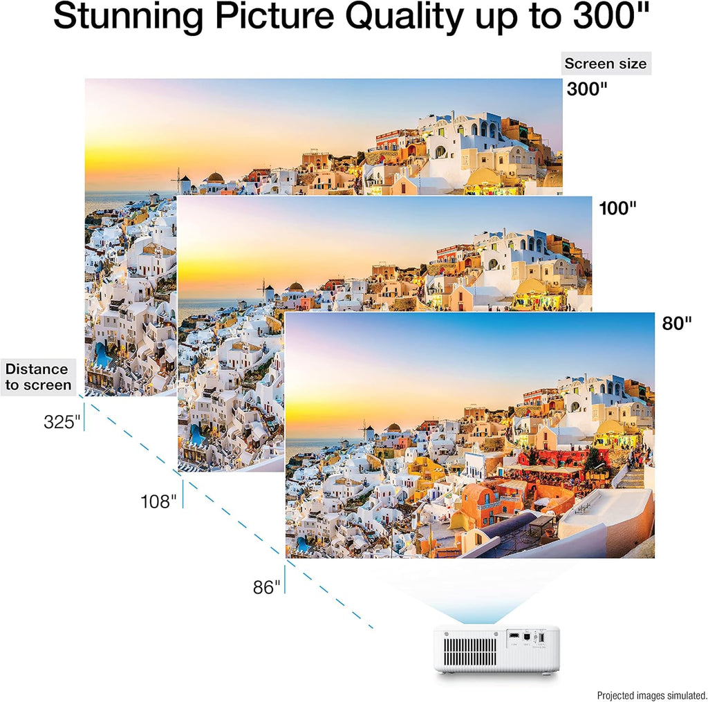 Epson EpiqVision Flex CO-FH02 Full HD 1080p Smart Streaming Portable Projector  3-Chip 3LCD  3 000 Lumen Color/White Brightness  Android TV  Bluetooth  5W Speaker  Home Entertainment (Renewed)