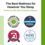 GhostBed Classic 11 Inch Memory Foam & Latex Mattress - Medium-Firm Feel, Made in The USA, King