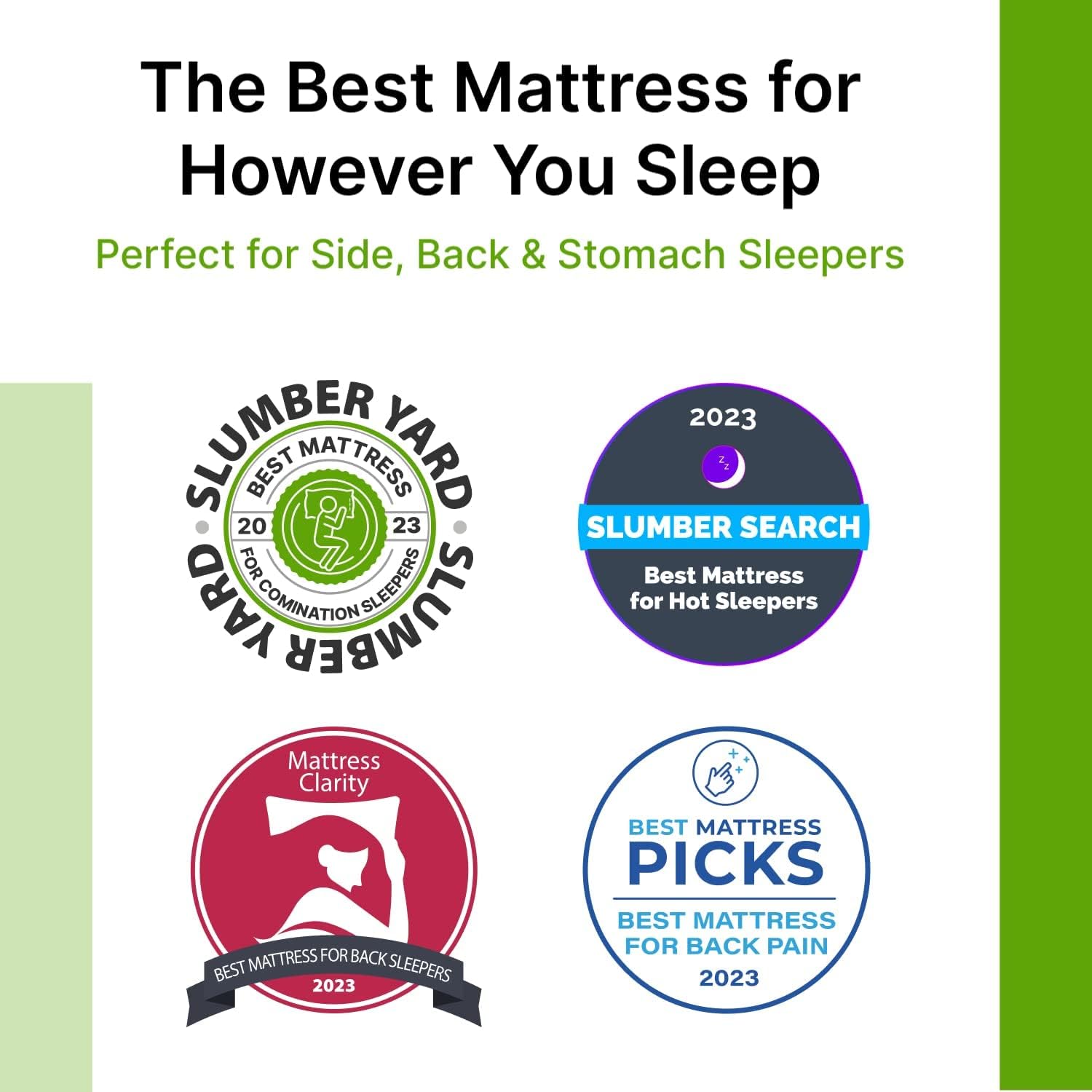 GhostBed Classic 11 Inch Memory Foam & Latex Mattress - Medium-Firm Feel, Made in The USA, King