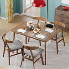 FDW 47 Inches Dining Table, Dining Room for 4 People, Small Rectangular Table for Kitchen, Quick Assembly, Small Spaces Modern Home Furniture Dinner Table, Natural