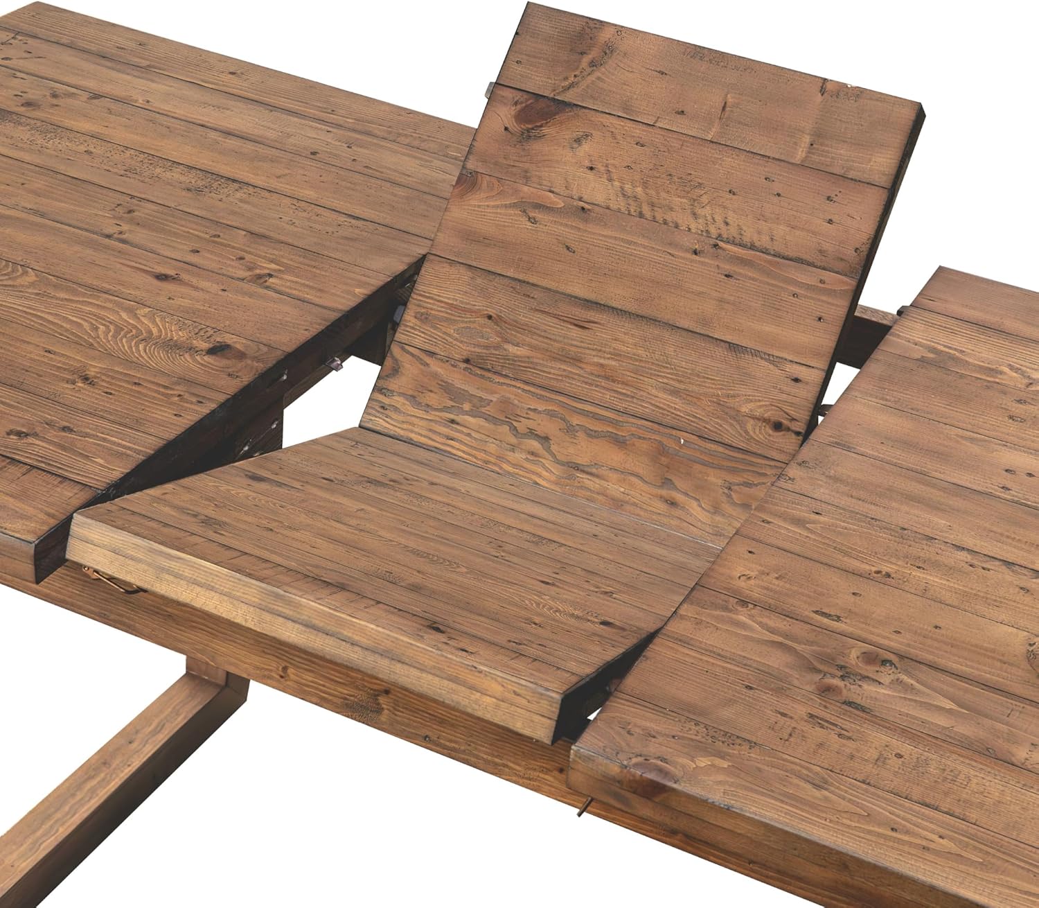 55-70.5" Extendable Dining Table Pine Expandable Dining Room Table for 4 6 8 People Large Rectangle Table Space Saving for Dining Room Living Room Home Office .Walnut