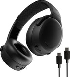 Skullcandy Crusher ANC 2 Wireless Over-Ear Bluetooth Headphones with Extra USB-C Charging Cable  Multi-Sensory Bass  Active Noise Cancelling  60 Hours Battery  Microphone iPhone Android - True Black