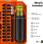 Klein Tools 65302KNECT Impact Socket Set, KNECT (S) 33-Piece SAE and Metric Pass-Through Socket Tool Set, Impact Driver Adapter, MODbox Tool Organization