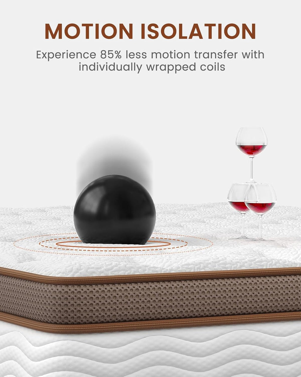 BedStory Queen Mattress 14 Inch - Firm Hybrid Mattress with Orthopedic Spinal Support for Back Pain - 2.0mm Advanced Pocket Spring and Motion Isolation Technology, CertiPUR-US Certified