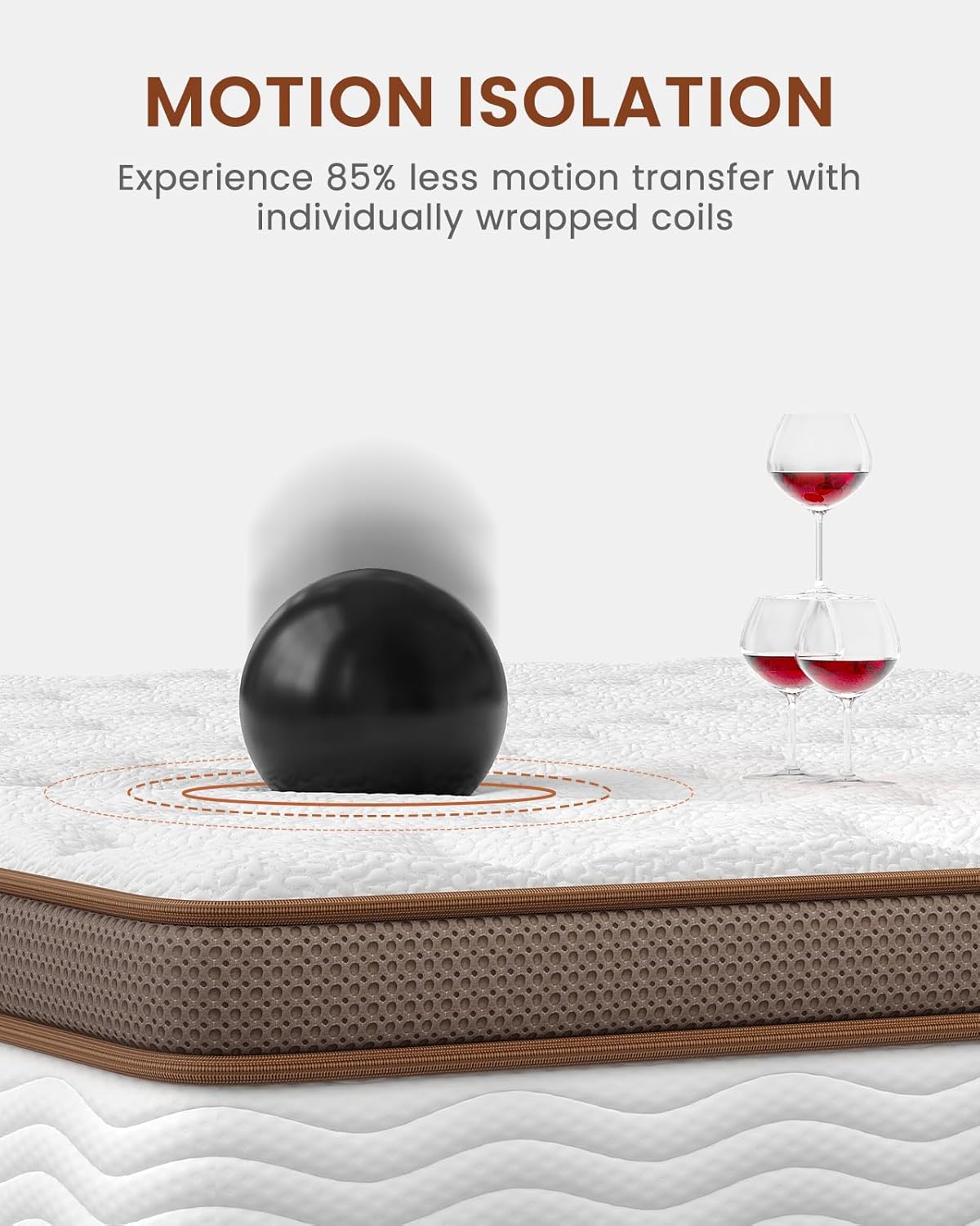 BedStory Queen Mattress 14 Inch - Firm Hybrid Mattress with Orthopedic Spinal Support for Back Pain - 2.0mm Advanced Pocket Spring and Motion Isolation Technology, CertiPUR-US Certified