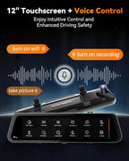 WOLFBOX G900 Tripro Bumper Version 3 Channel 4K Mirror Dash Cam  8MP STARVIS 2 IMX678 Night Vision  4K+2.5K+1080P Front and Rear Bumper Dash Cam  5.8GHz WiFi  Voice Control  Includes 256GB Card & GPS