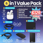 HP 14 Laptop Student Business 2025 Flagship Computer  AI Copilot  4-Core 13th Gen Intel CPU  16GB RAM 628GB Storage (128GB UFS+500GB Ext) 1-Yr Office 365 Long Battery HubxcelAccessory Win 11S Lavender