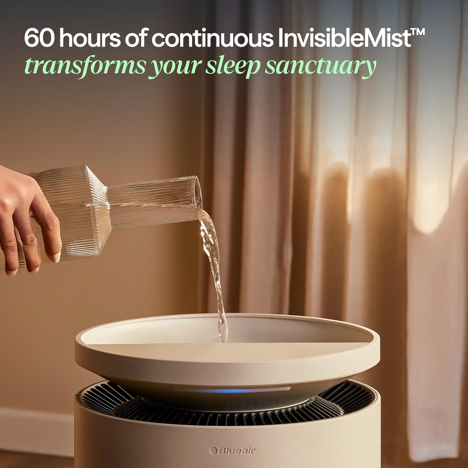 Blueair 2-in-1 Pro Air Purifier & Humidifier for Large Rooms, HEPASilent™ Removes 99.97% Allergens, Dust, Smoke, Up to 1,875 sq ft, Smart App, Skin-Hydration Mode, 360° InvisibleMist™