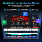 Android Tablet with Keyboard, 2026 Android 15 Tablet 10 inch, 26GB+256GB+2TB Expand, Electronic Tablet PC with Gemini, 8-Core, 8000mAh, 5G WiFi, GMS, 2 in 1 Tablet with Case/Mouse/Stylus(Green Case)