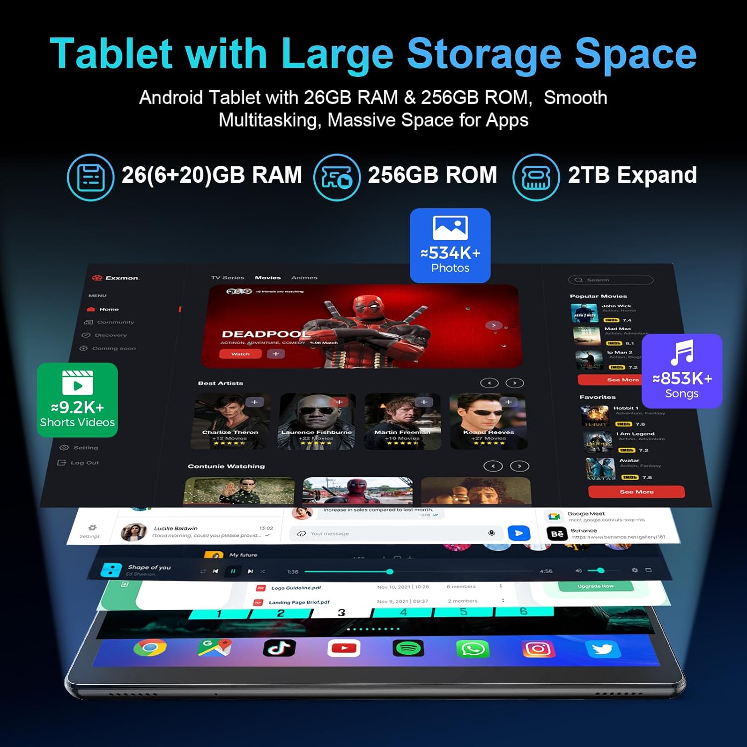 Android Tablet with Keyboard, 2026 Android 15 Tablet 10 inch, 26GB+256GB+2TB Expand, Electronic Tablet PC with Gemini, 8-Core, 8000mAh, 5G WiFi, GMS, 2 in 1 Tablet with Case/Mouse/Stylus(Green Case)