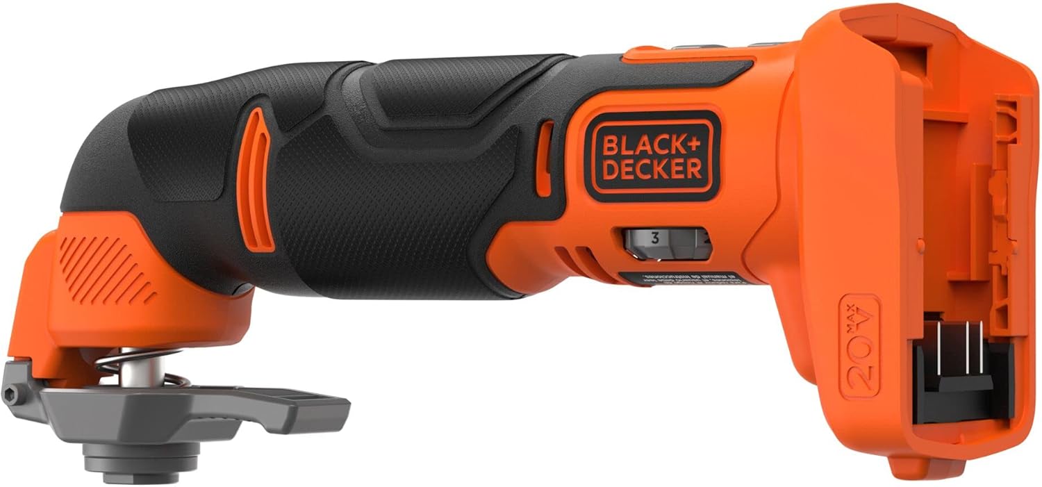 BLACK + DECKER 20V MAX Oscillating Tool, MultiTool, 6-speed, Tool Only (BDCOS20B)