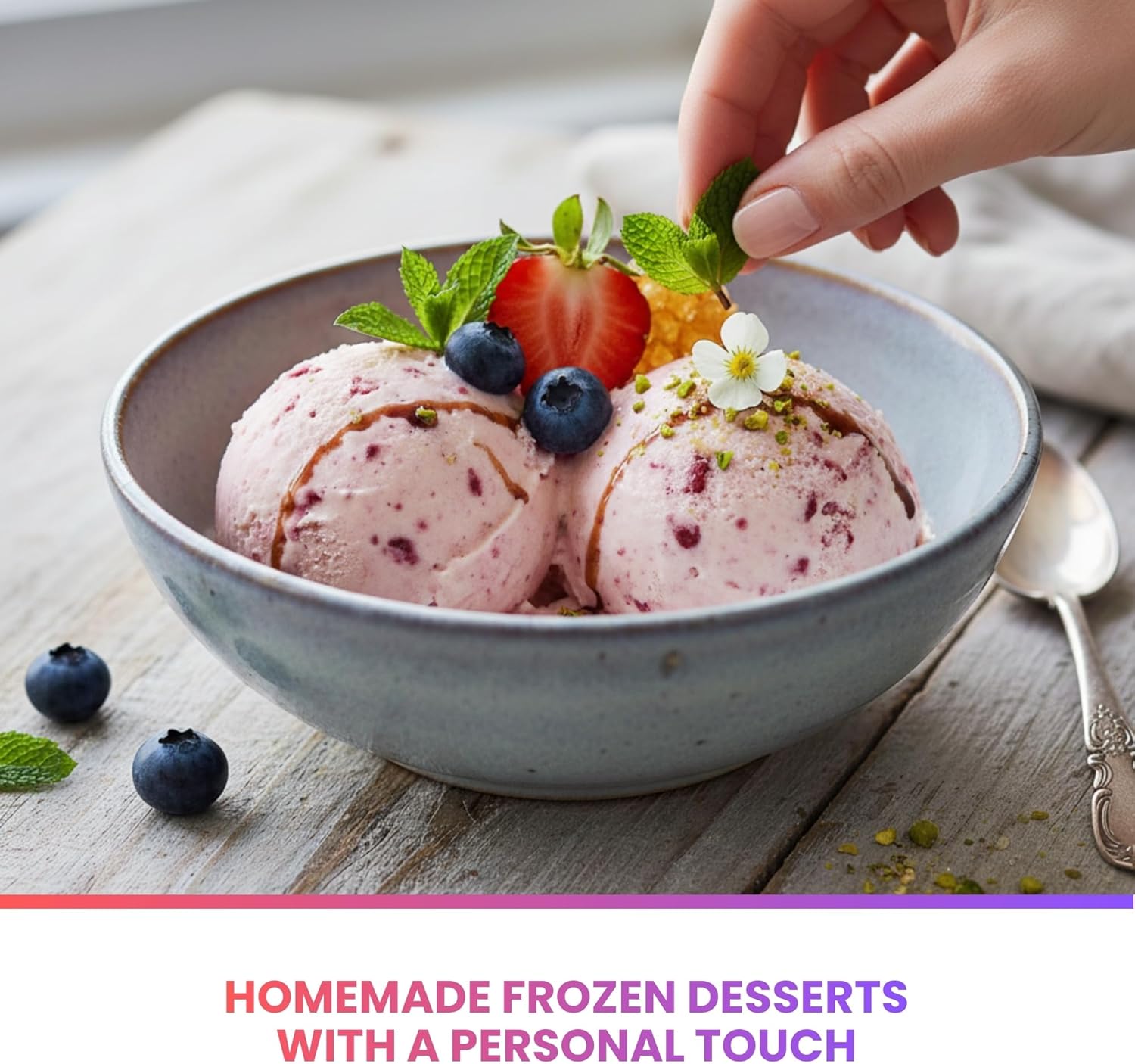 Total Chef Automatic Ice Cream Maker - Built-In Compressor 2 in 1 Frozen Yogurt, Gelato & Sorbet Maker, Nieve Treats, No Salt or Prefreezing, 1.6 Qt Stainless Steel, Helado de crema