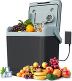 25QT Portable Electric Cooler & Warmer with Handle – Dual Heating & Cooling Mini Thermoelectric Car Fridge for Vehicles, Truck, Travel, Camping, Picnics and Home, Black