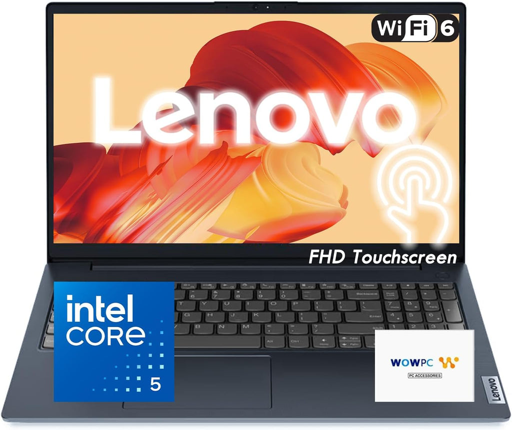 Lenovo IdeaPad Touchscreen Business Laptop  Intel 10-Core i5-1335U (Up to 4.6 GHz)  15.6" FHD Display  8GB RAM  256B SSD  Copilot AI-Ready  Wi-Fi 6  SD Card Reader  Windows 11 Home