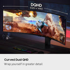 SAMSUNG 49-inch Odyssey G9 (G91F) DQHD  144Hz  Curved Gaming Monitor  Ultra-Wide 32:9 Screen  DisplayHDR 600  AMD FreeSync™ Premium Pro  Ergonomic Stand  LS49FG910ENXZA  2025