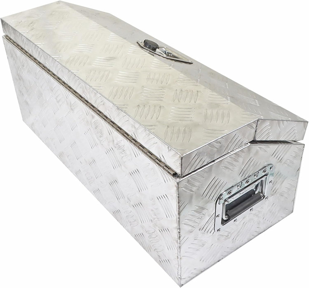 GXYWADY 30 Inch Trailer Tongue Tool Box Aluminum with Keys Replacement for ATV Storage Truck Pickup RV