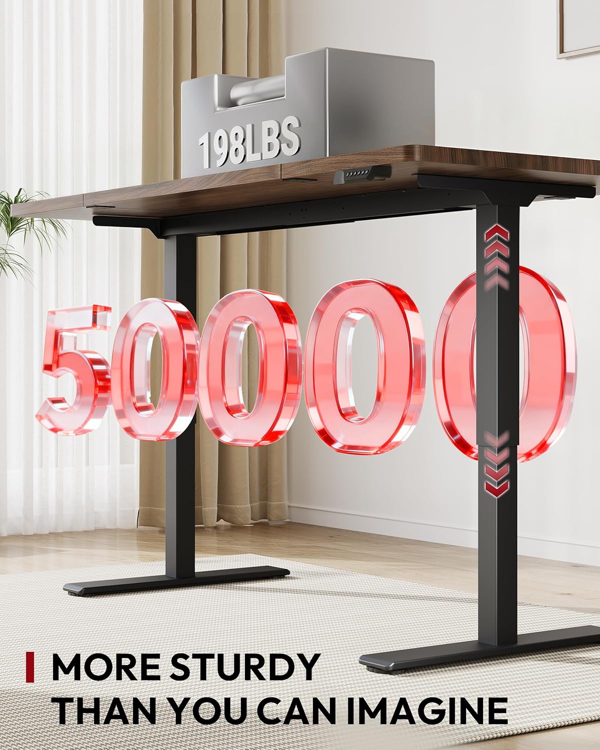 SANODESK Dual Motor Electric Standing Desk 71 x 32 Inches, Height Adjustable Sit Stand Desk with Large Splice Board for Home Office, Computer Workstation, Study & Gaming, Black Frame/Black Walnut Top