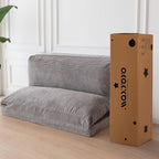 MAXYOYO Folding Sofa Bed, Floor Sofa Convertible Sleeper Chair with Washable Cover, Floor Couch Lounge Bean Bag Chair Bed for Living Room, Grey, 30x95 Inch