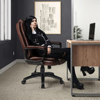 OFIKA Home Office Chair, 400LBS Big and Tall Chair Heavy Duty Design, Ergonomic High Back Cushion Lumbar Back Support, Computer Desk Chair, Adjustable Executive Leather Chair with Armrest