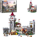 Medieval Guard Post Lighting Building Bricks Set - Middle Ages Castle Modular Collection Display Kit with Minifigures 2945 Pcs for Adults & Teens