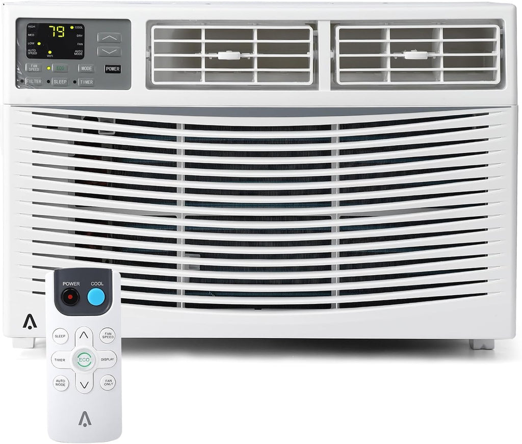 8000 BTU Window Air Conditioner with WiFi, Window AC Unit 110-115V Cools Up to 350 Sq. Ft., Energy Saving with Remote & App Control & Timer Function, Perfect for Small Rooms, Living Room, Office