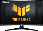 ASUS TUF 32 Inch Curved Gaming Monitor - QHD (2560 x 1440)  165Hz (Supports 144Hz)  1ms  Extreme Low Motion Blur  Speaker  FreeSync Premium  VESA Mountable  DisplayPort  HDMI - VG32VQ1B