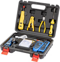 Gaobige Network Tool kit, Cat6 Cat5e Cat5 Crimping Tool RJ45 Crimp Tool kit, Pass Through rj45 Crimper, Wire Tracker, 110/88 Punchdown Tool, Cat6 Pass Through Connectors