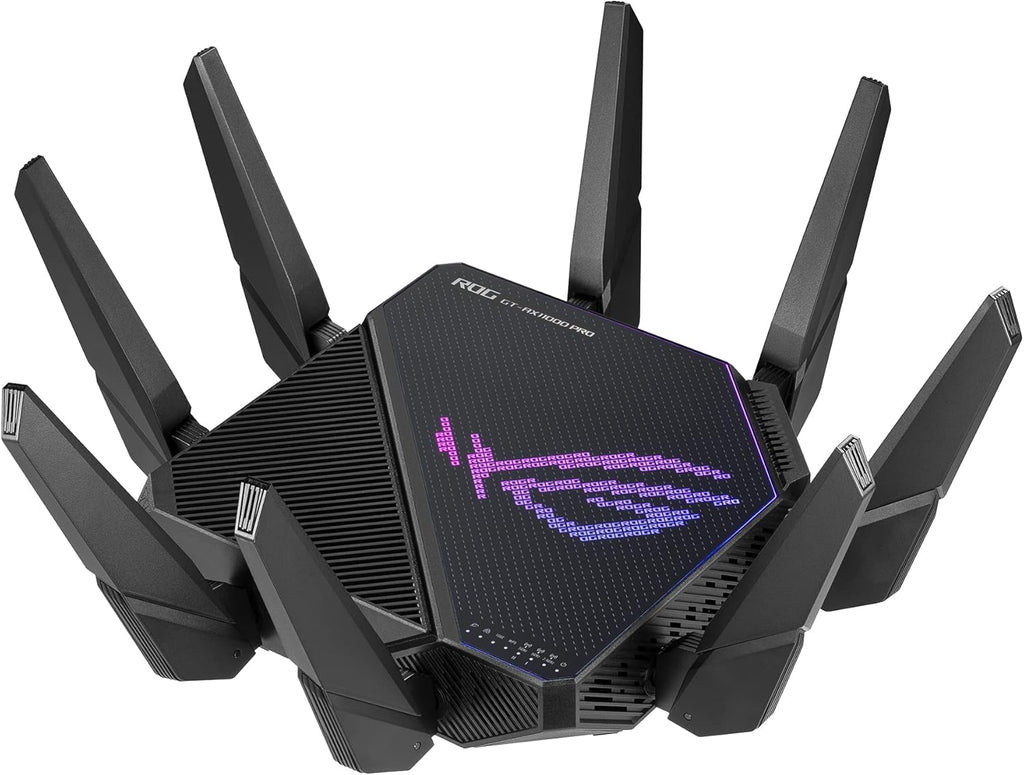 ASUS ROG Rapture GT-AX11000 Pro Tri-Band WiFi 6 Extendable Gaming Router  10G & 2.5G Ports  ASUS RangeBoost Plus  Triple-Level Game Acceleration  Subscription-Free Network Security  AiMesh Compatible