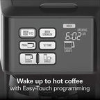 Hamilton Beach FlexBrew Thermal Coffee Maker, Single Serve & Full Pot, Compatible with K-Cup Pods or Grounds, Programmable, Black and Stainless (49966)