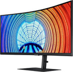 SAMSUNG Viewfinity S65UA Series 34-Inch Ultrawide QHD Curved Monitor  100Hz  USB-C  HDR10 (1 Billion Colors)  Height Adjustable Stand  TUV-certified Intelligent Eye Care (LS34A654UBNXGO) Black