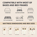 EGOHOME 12 Inch Queen Memory Foam Mattress for Back Pain, Cooling Copper Gel Bed in a Box, Foam Made in USA, CertiPUR-US Certified, Therapeutic Medium Firm, Double 60x80x12 Black