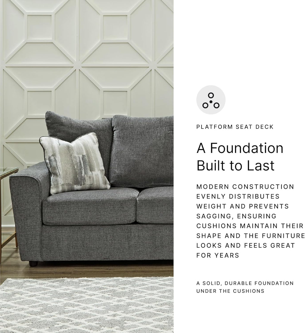 Signature Design by Ashley Stairatt Casual Sofa with Flared Arms, Gray