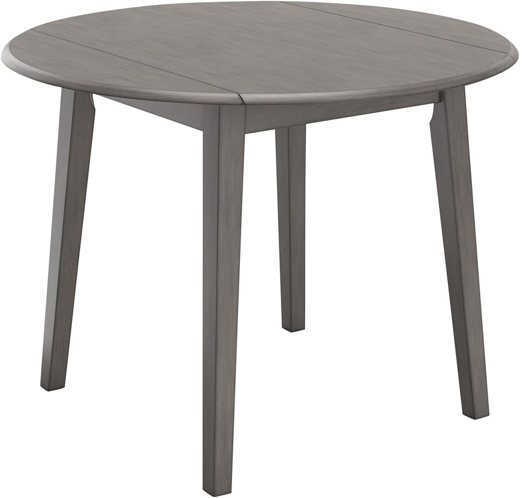 Signature Design by Ashley Shullden Casual Round Dining Small Drop Leaf Table, Seats up to 4, Gray