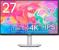 Dell S2722QC Monitor - 27 inch 4K USB-C   UHD (3840 x 2160) Display  60Hz Refresh Rate  8MS Grey-to-Grey Response Time  Built-in Dual 3W Speakers  1.07 Billion Colors - Platinum Silver