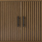 Best Choice Products Slatted Sideboard Buffet Cabinet, Entryway Table, Accent Storage Cabinet, Console Table for Hallway, Living Room, Dining Room – Dark Brown