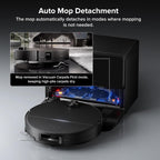 roborock Saros 10 with Refill & Drainage System Robot Vacuum and Mop, 22,000Pa Suction, AI Obstacle Avoidance, 3.14-inch Ultra Thin, Intelligent Dirt Detection, Zero Tangling Main Brush, Hot Water Mop