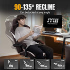 GTPLAYER Gaming Chair with Foot Rest & Pocket Spring Cushion, Breathable Fabric for Home Office Desk, Ergonomic High Back Computer Chair with Headrest & Lumbar Support, Brown