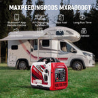 maXpeedingrods 4000 Watt Dual Fuel Inverter Generator with Bluetooth® Control Start and Display  RV Ready  Electric Start  Quiet for Outdoor Camping  Home Backup  Garden .PGMA Compliant