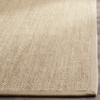 SAFAVIEH Area Rug 9x12 - Natural Fiber Collection - Large - Maize & Linen Color, Sisal, Woven Design with Border (NF141B)